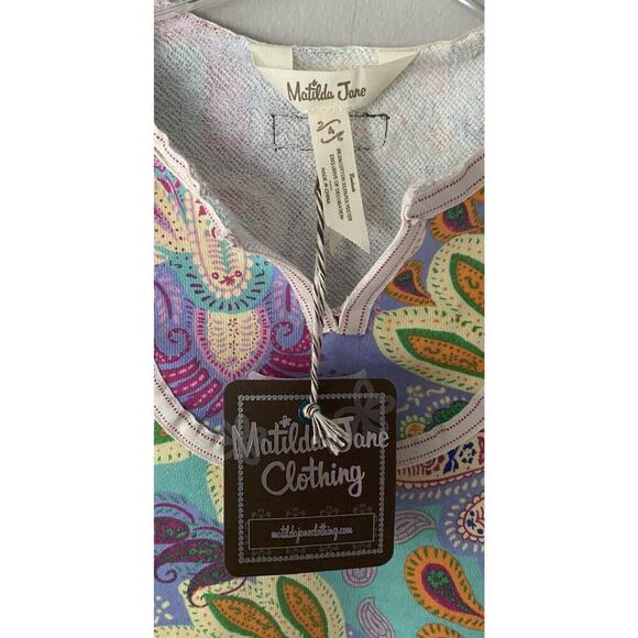 Matilda Jane Girls Floral Print Paisley Dress Colorful Artsy Size 4 Bohemian - Picture 5 of 7